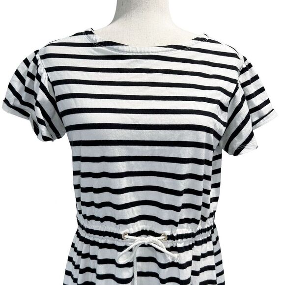 Kate Spade New York Medium Stripe Drop Shoulder Dress Women's Midi Summer Preppy - Picture 6 of 10